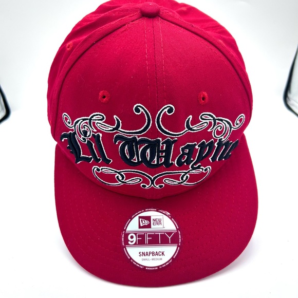 New Era Red Lil Wayne Embroidered Snapback Hat - Picture 2 of 10